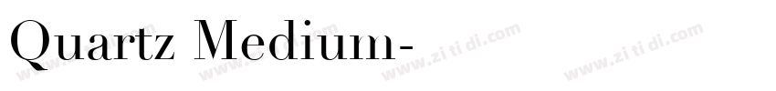 Quartz Medium字体转换